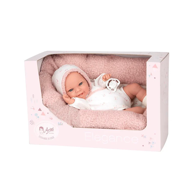 Muñeca Elegance Babyto Rosa 35 cm con Almohada