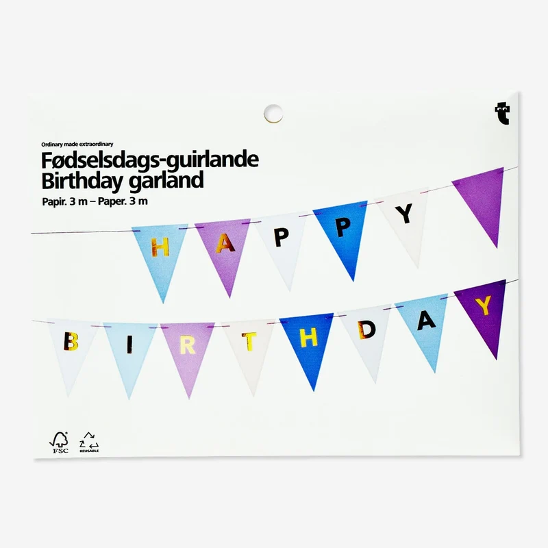 Birthday garland. 300 cm