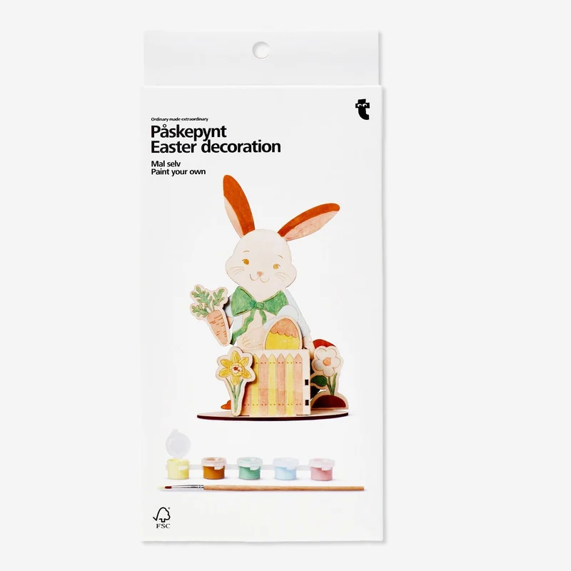 Paint-your-own Easter bunny decoration