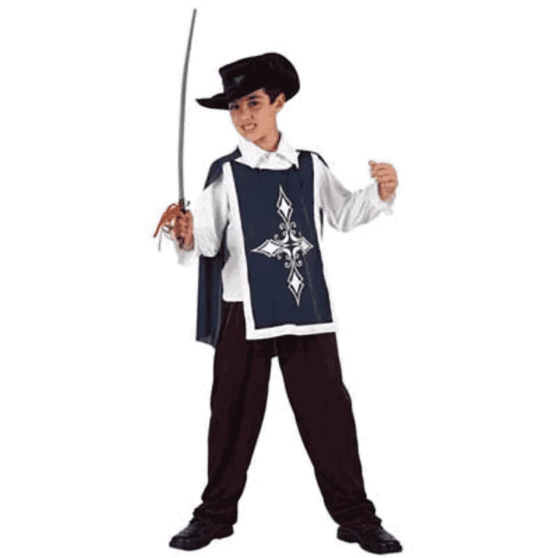 Disfraz De Mosquetero Niño 5-7 Azul