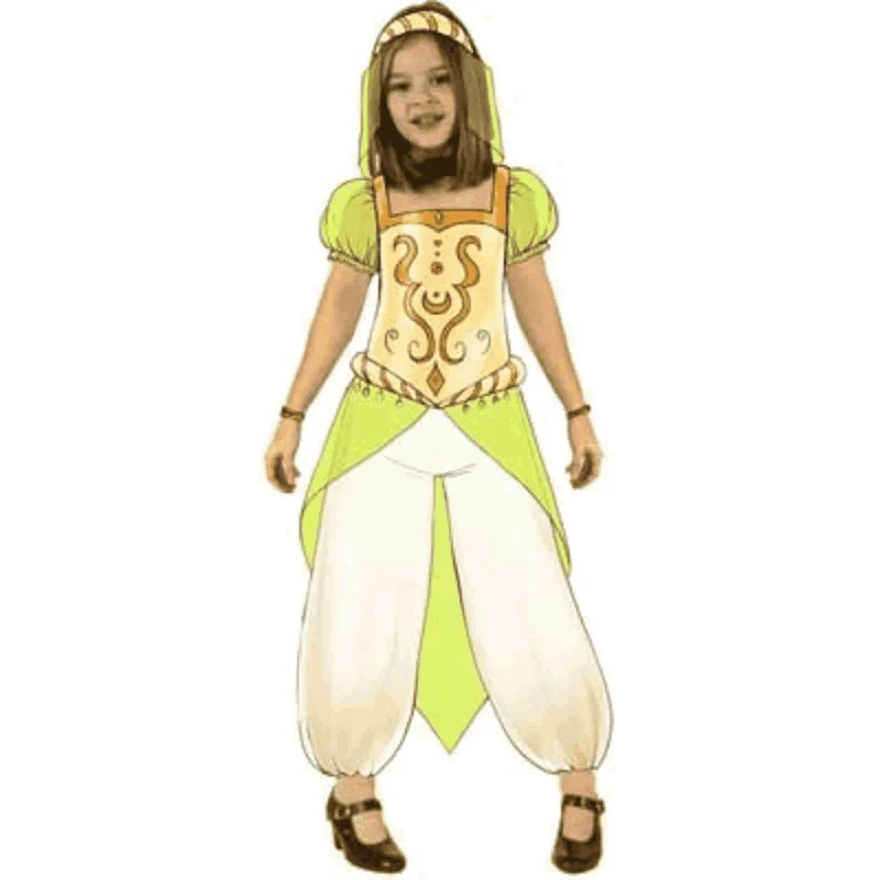Disfraz De Arabe Verde Niña 7-9