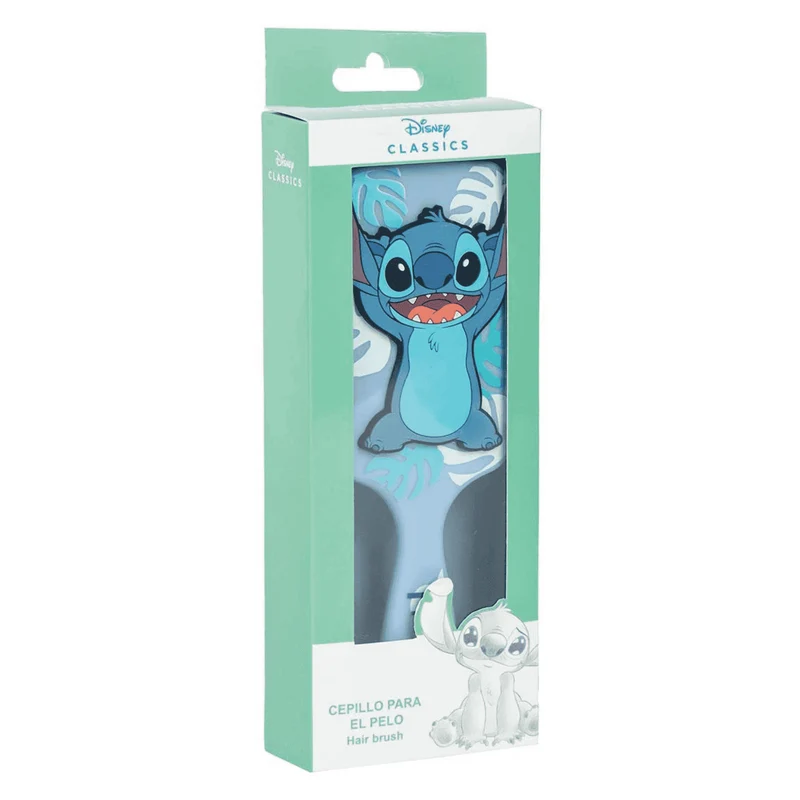 Cepillo de Pelo Lilo & Stitch 'Stitch Happy' - Cuidado con Estilo Disney