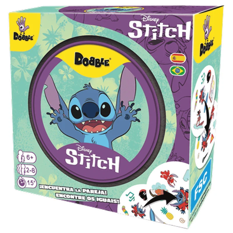 Dobble Disney Stitch – Juego de Cartas de Observación y Velocidad