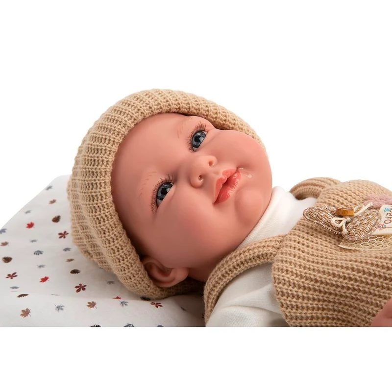 Muñeco Elegance Cris Beige con Saco de Dormir 40 cm