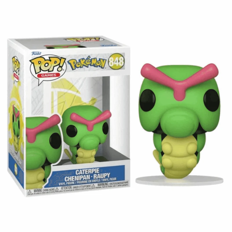Figura coleccionable Funko Pop Games Pokemon Caterpie - Ideal para fans y coleccionistas, calidad y