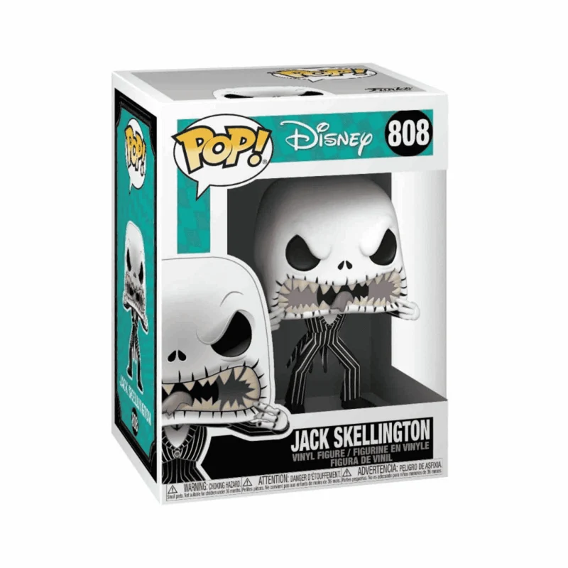 Funko Pop Disney: Jack (Scary Face) - Figura vinilo coleccionable de Jack Skellington para amantes d