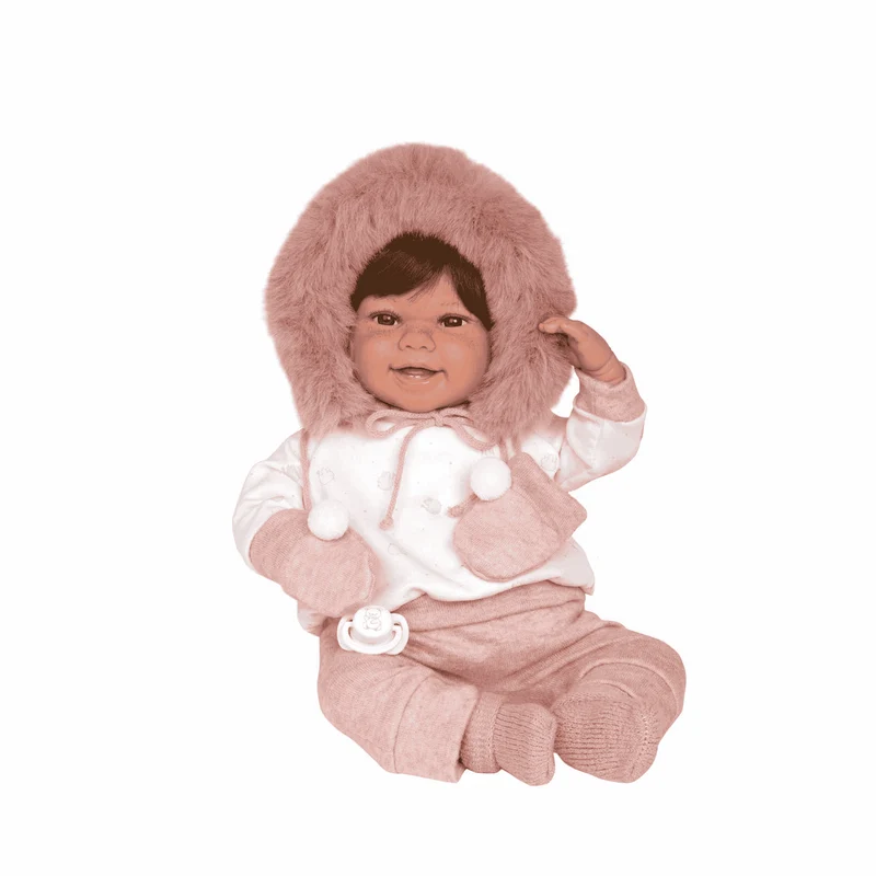 Muñeca con peso Elegance Zoe rosa con manoplas