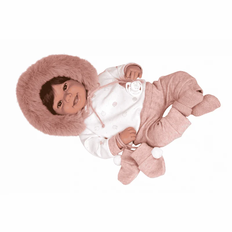 Muñeca con peso Elegance Zoe rosa con manoplas
