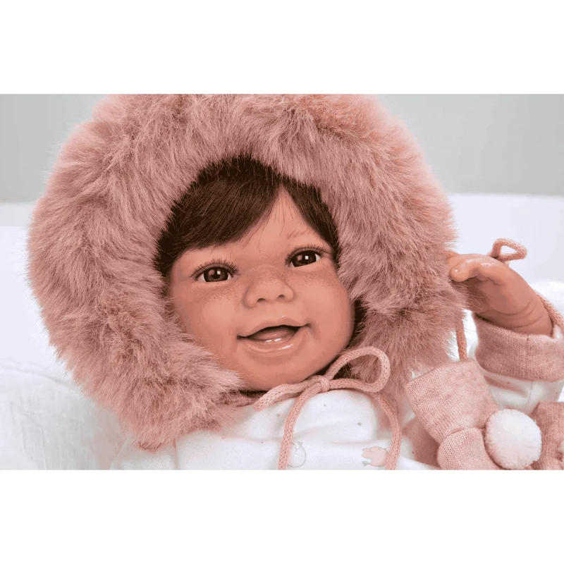 Muñeca con peso Elegance Zoe rosa con manoplas