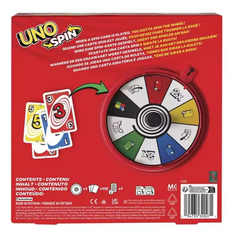 UNO Spin – Juego de cartas con ruleta y nuevas acciones para girar la partida