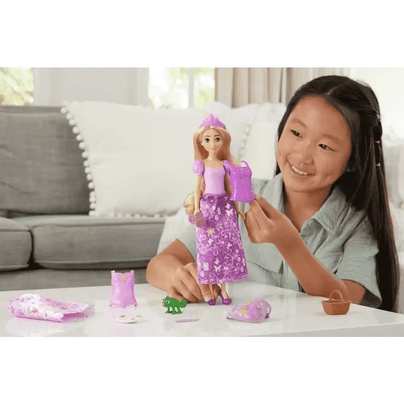 Disney Princesas Historias de Rapunzel 2 en 1 Muñeca de Moda - Juguete de Disney Princess
