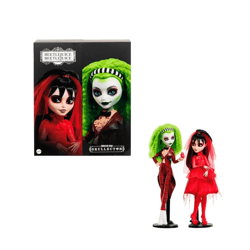 Monster High Skullector - Pack de 2 Muñecos Bitelchús y Lydia Deetz