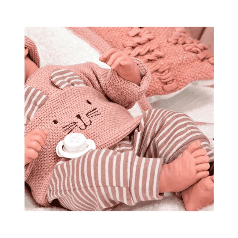Muñeca Elegance 40 Cm Andie Rosa con manta y peso