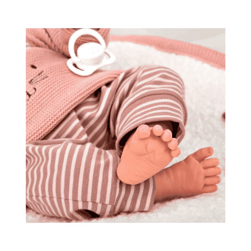 Muñeca Elegance 40 Cm Andie Rosa con manta y peso
