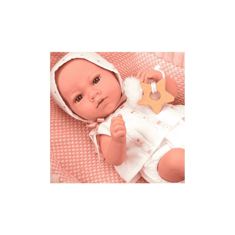 Muñecas Arias Elegance 38cm Aria Rosa Con Capazo