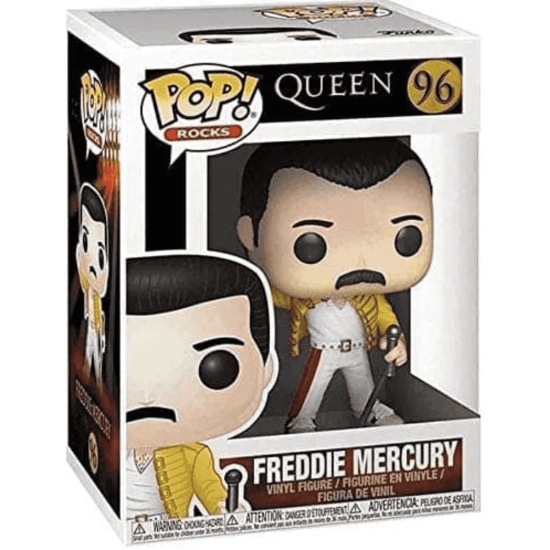 Funko Pop Queen Freddy Mercury Wembley 1986 - Figura coleccionable de vinilo ideal para fans de la m