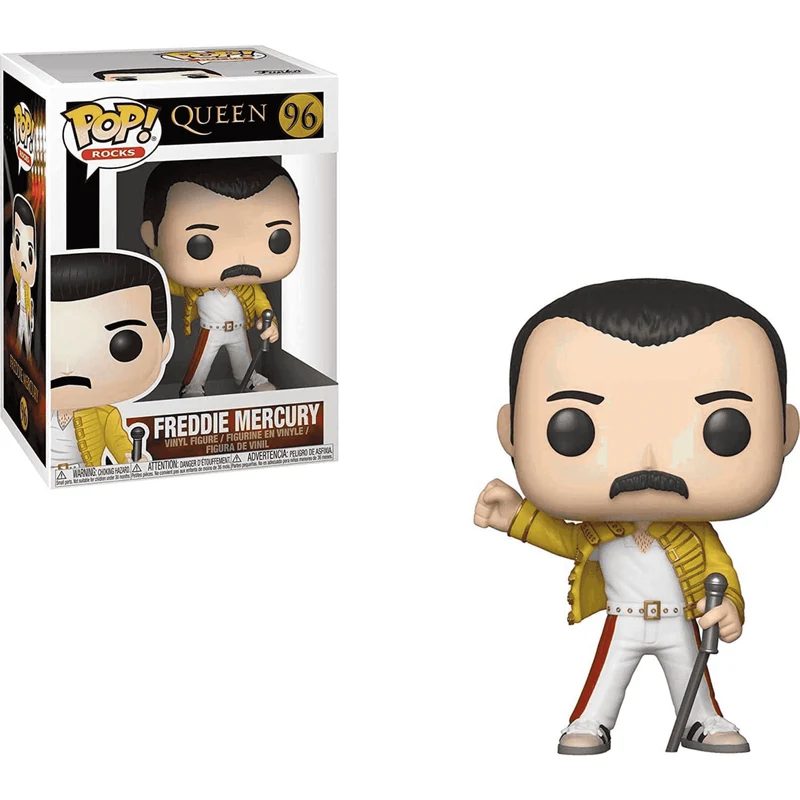 Funko Pop Queen Freddy Mercury Wembley 1986 - Figura coleccionable de vinilo ideal para fans de la m