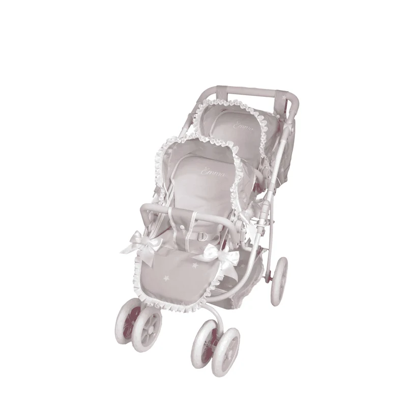 Coche gemelar Emma con bolso