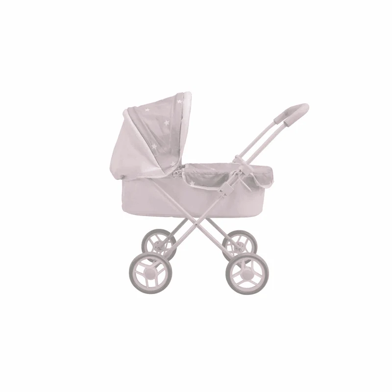 Coche de Muñecas con capota Emma 35x61x60 cm (Altura manillar: 57 cm)