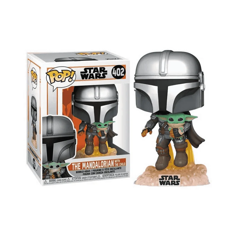 Funko Pop Star Wars The Mandalorian Con Jet Pack y Baby Yoda