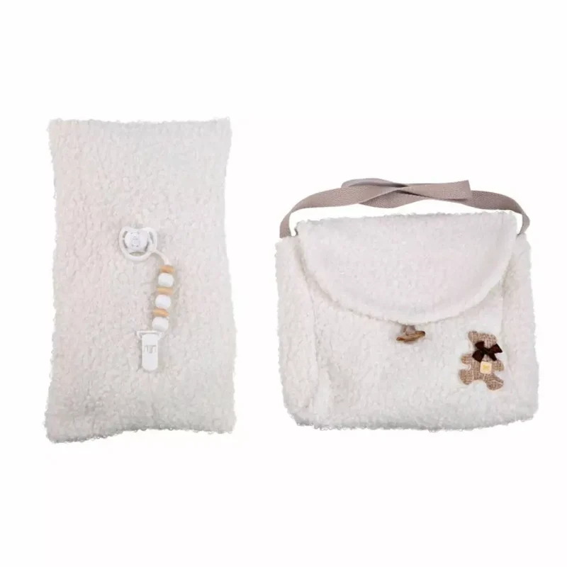 Bebé Reborn Arias 40 cm Manuela rosa con bolso