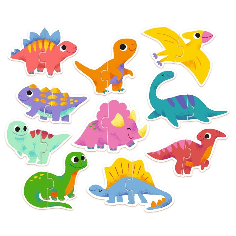 Puzzle dúo Dinos 20 piezas · Djeco