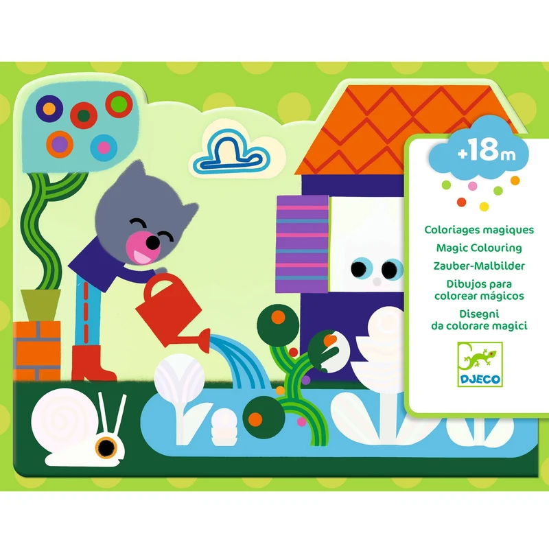 Colorear Mágico con agua Escondido en el jardín · DJECO
