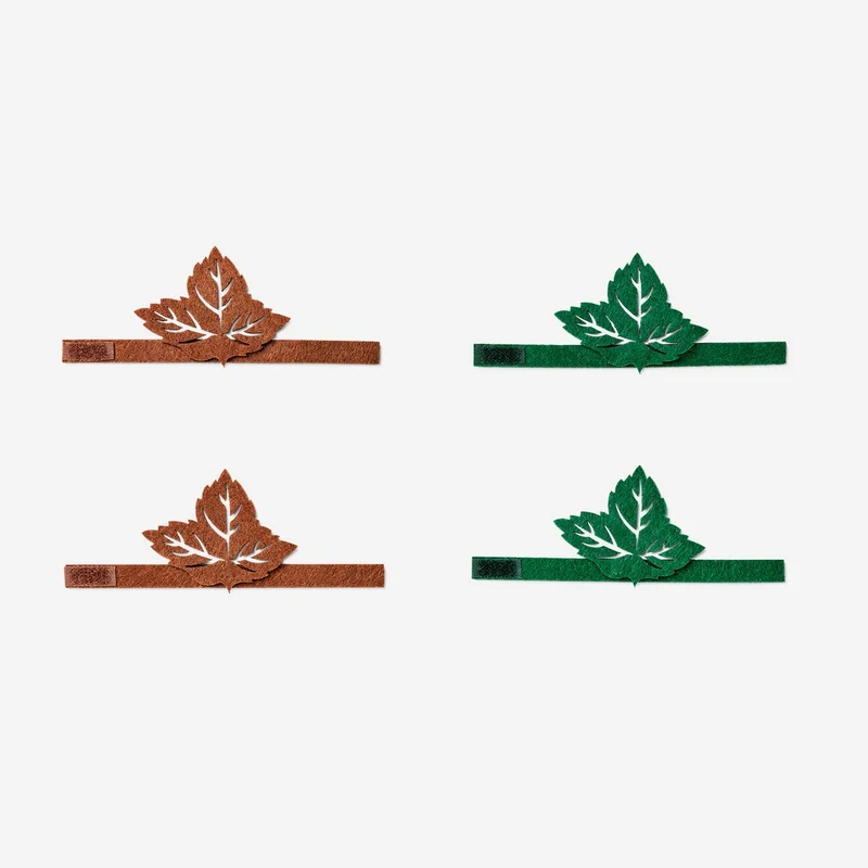 Leaf napkin rings - 4 pcs