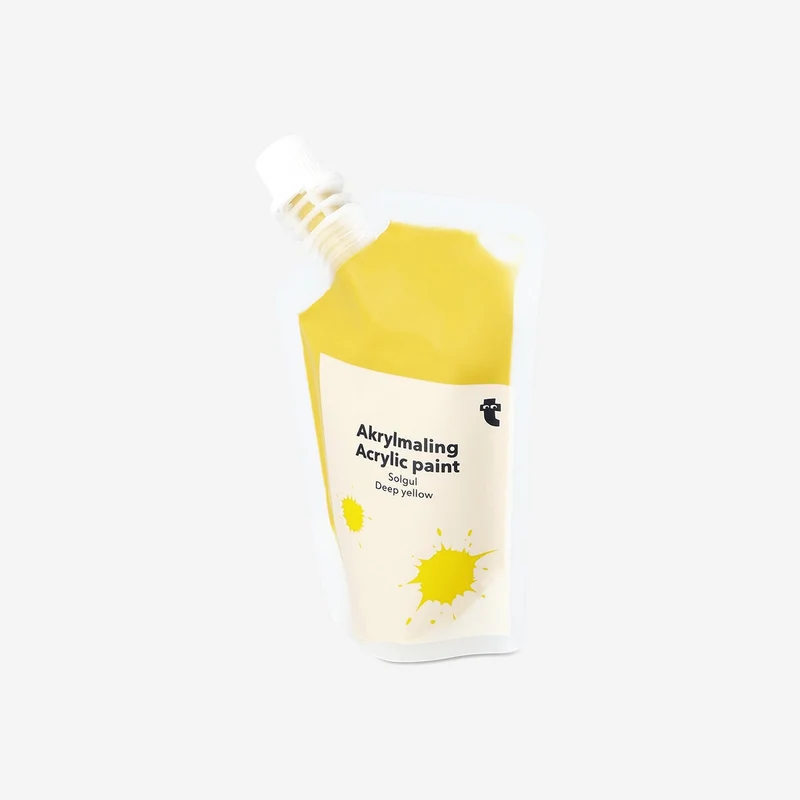 Deep yellow acrylic paint - 80 ml