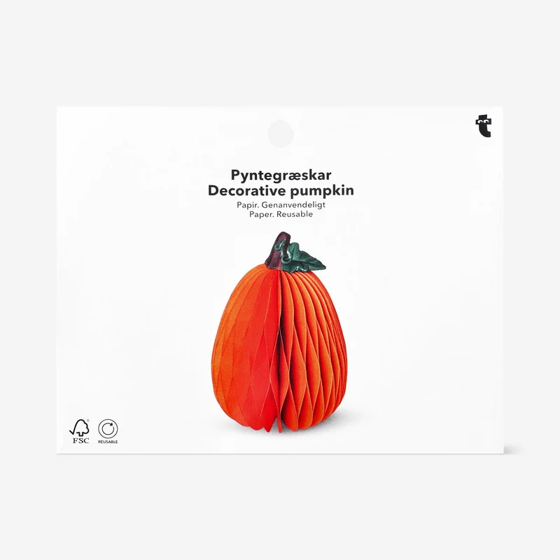 Decorative fold out pumpkin - 15 cm