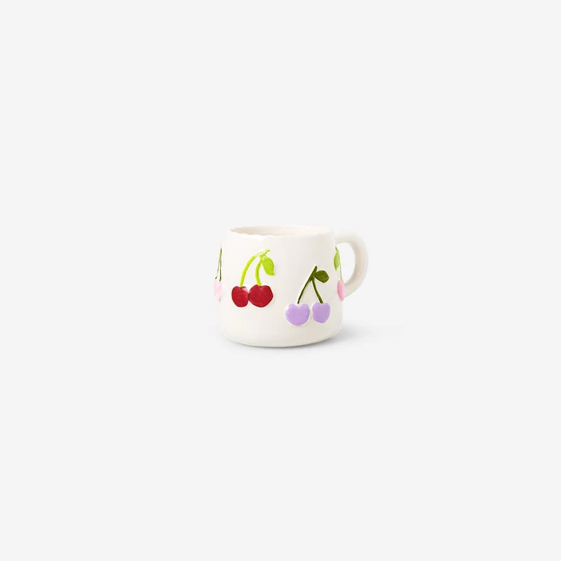 DIY mug with embossed cherries - 320 ml