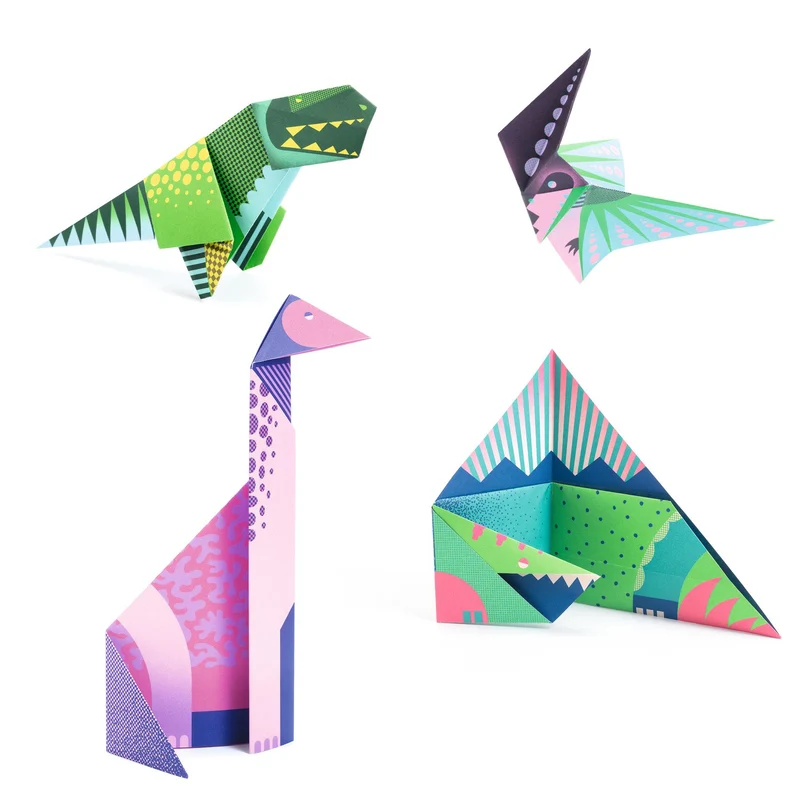 Papiroflexia Origami Dinosaurios · DJECO