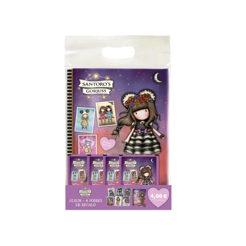 Pack Gorjuss Starter 2025 – Álbum y 4 Sobres de Cromos Panini