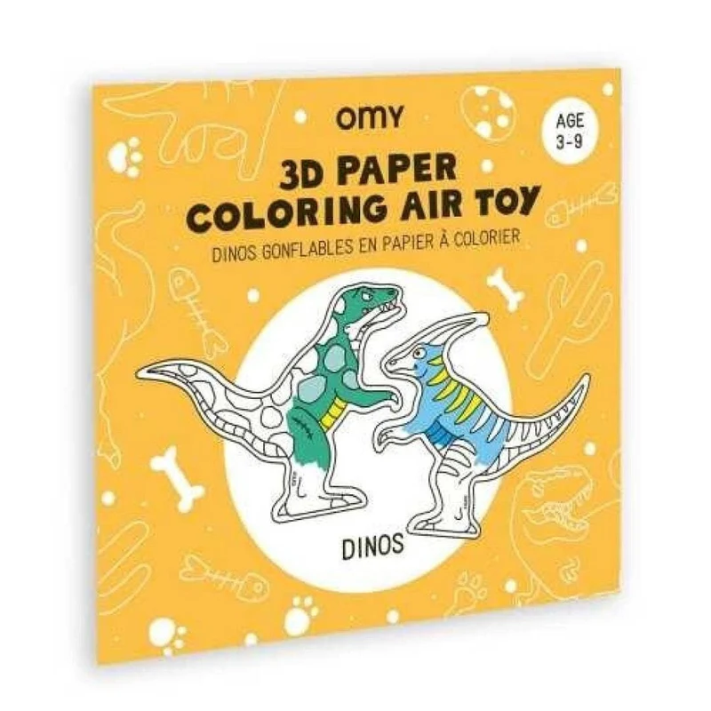 Juego OMY Dinos para colorear e inflar