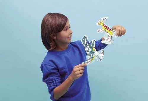 Juego OMY Dinos para colorear e inflar