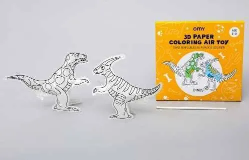 Juego OMY Dinos para colorear e inflar