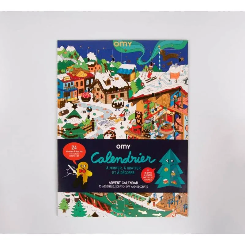 Calendario de adviento con pegatinas