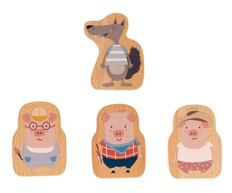 Juego Mantel Los Tres Cerditos + 4 figuras