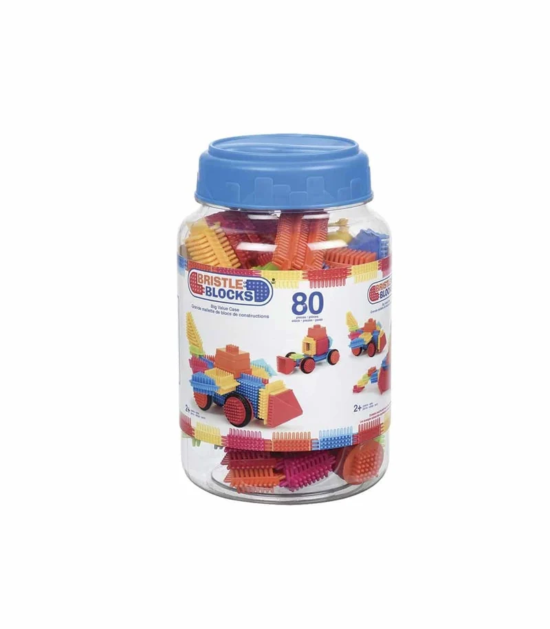 Bristle Blocks · Bote de 80 pzas.