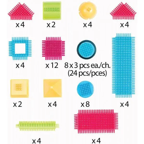 Bristle Blocks · Bote de 80 pzas.