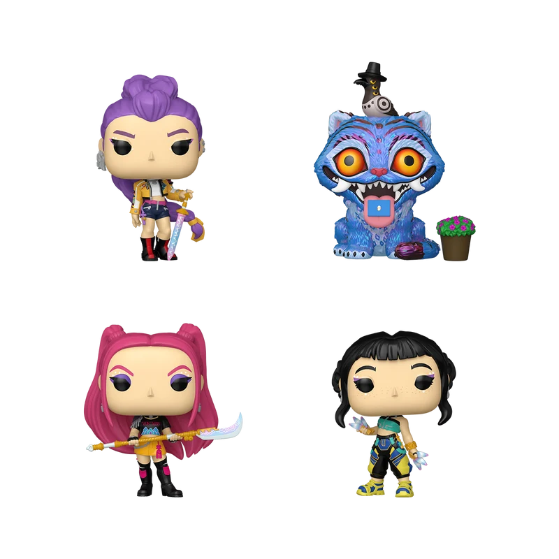 Funko Pop Animation: K Pop Demon Hunters - Personajes 4 Pack