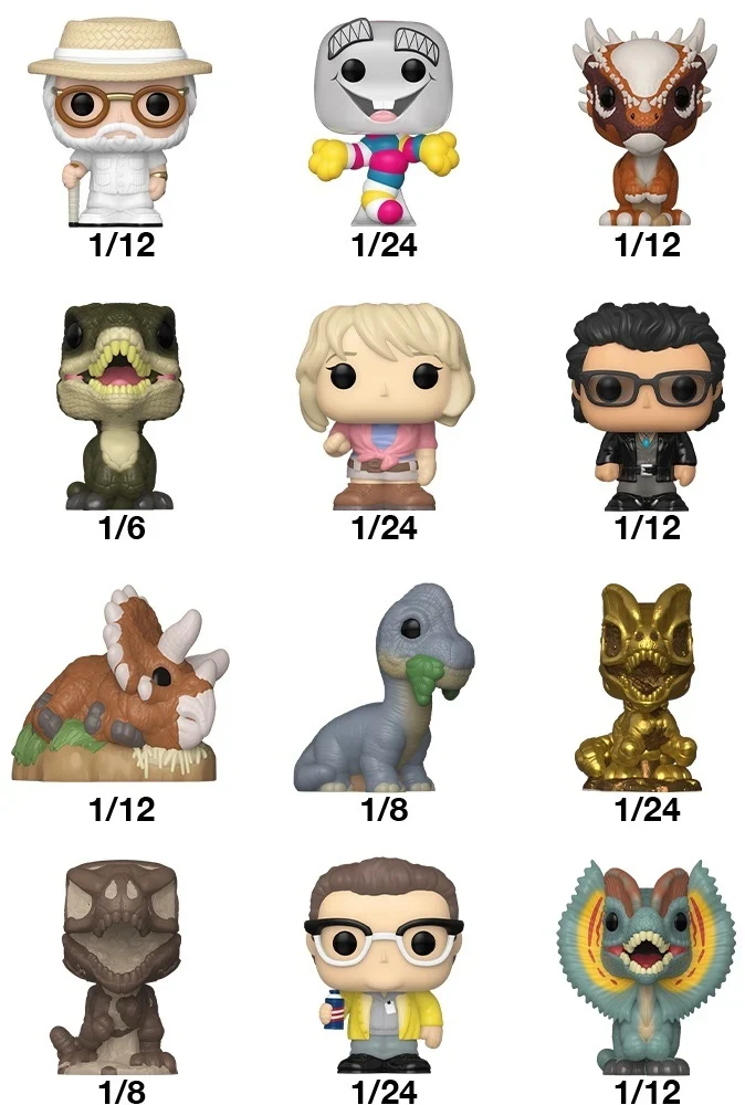 Funko Bitty Pop Singles: Jurassic Park 24 - UNITARIO