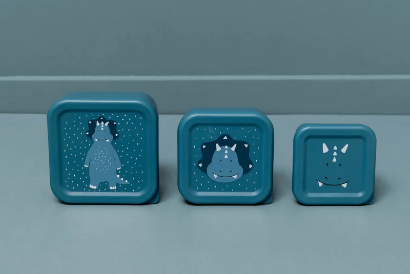 Pack 3 cajas almuerzo · Mr. Triceratops · Trixie