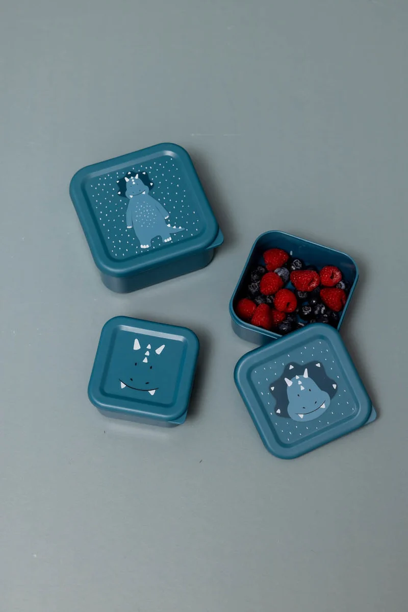 Pack 3 cajas almuerzo · Mr. Triceratops · Trixie