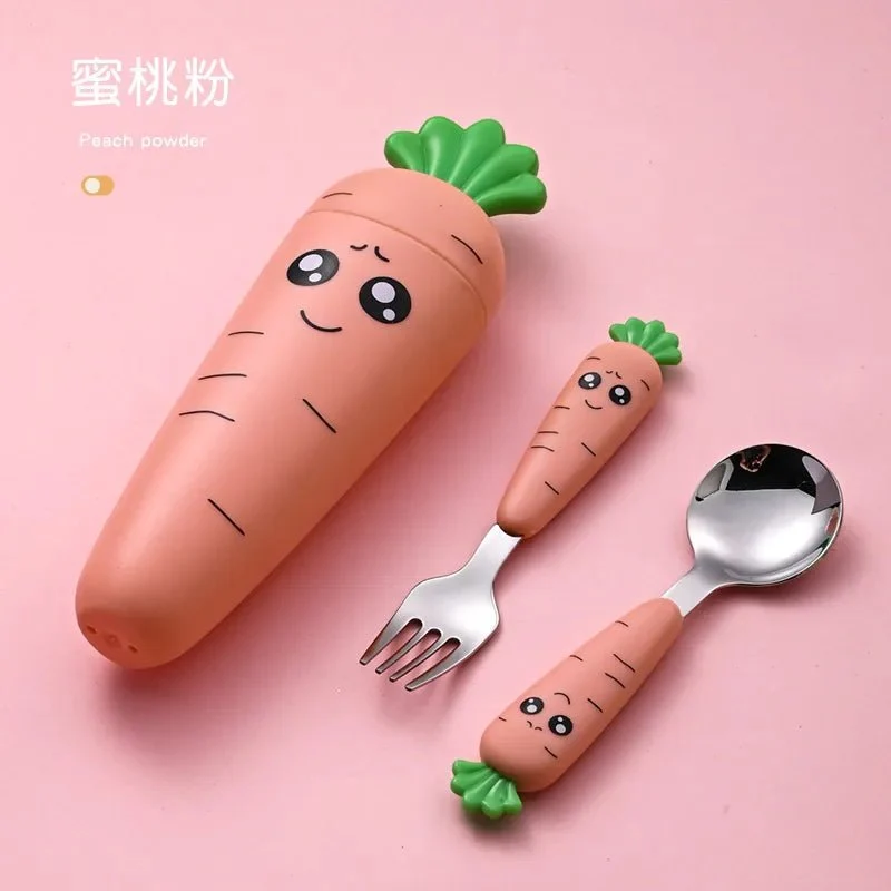 Cartoon Baby Fork & Spoon Set - 1/3PCS Kid Tableware
