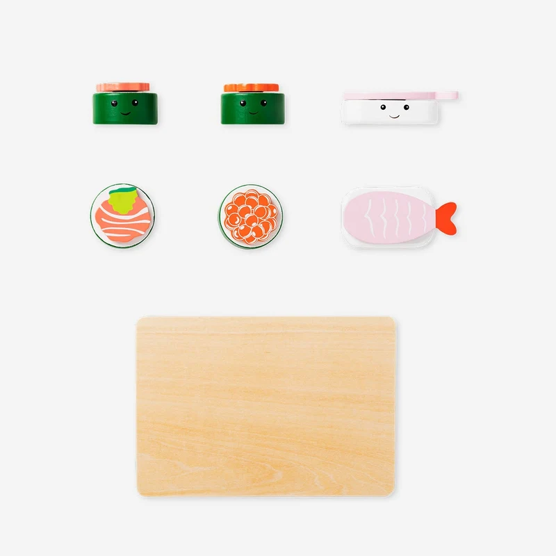 Wooden sushi play set