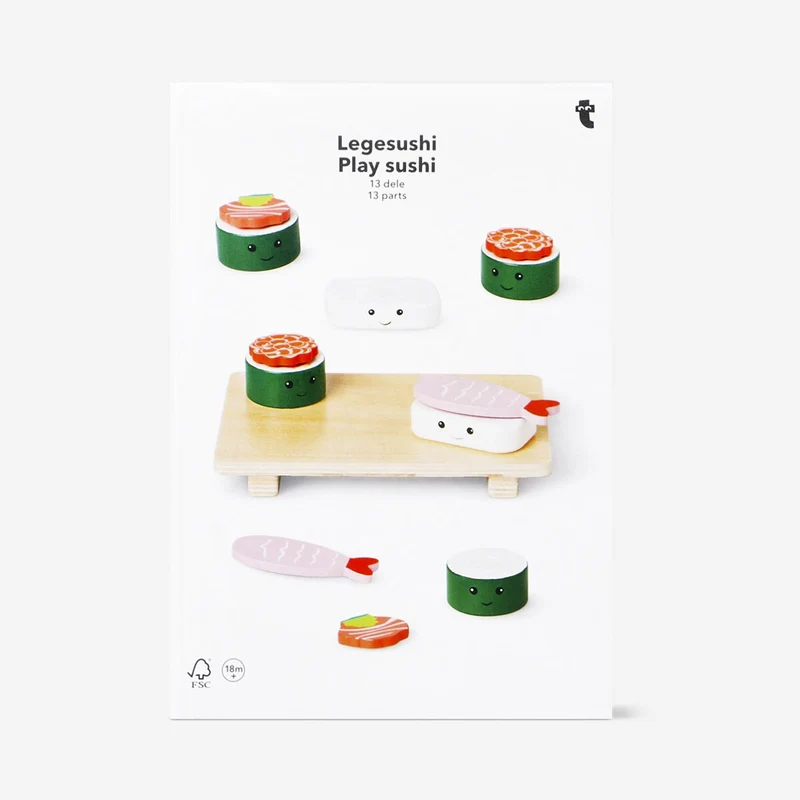 Wooden sushi play set