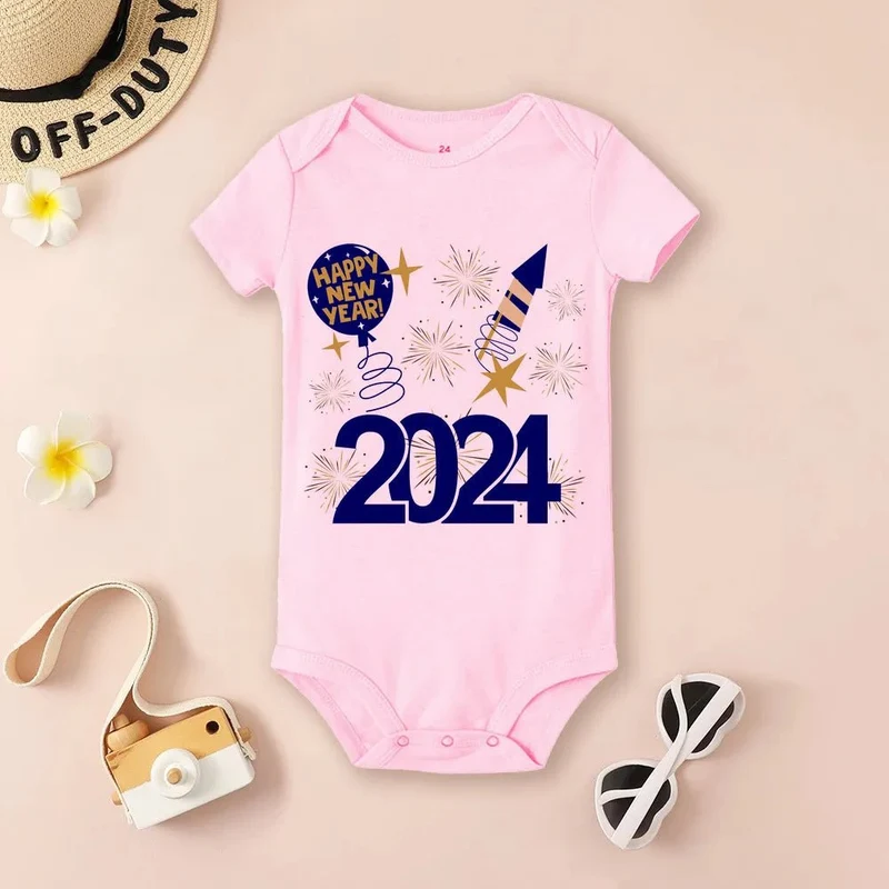 Hello 2024 Baby Bodysuit: Short Sleeve Romper Shower Gift