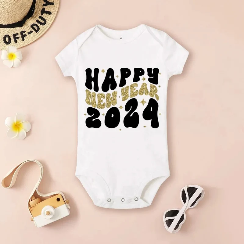 Hello 2024 Baby Bodysuit: Short Sleeve Romper Shower Gift