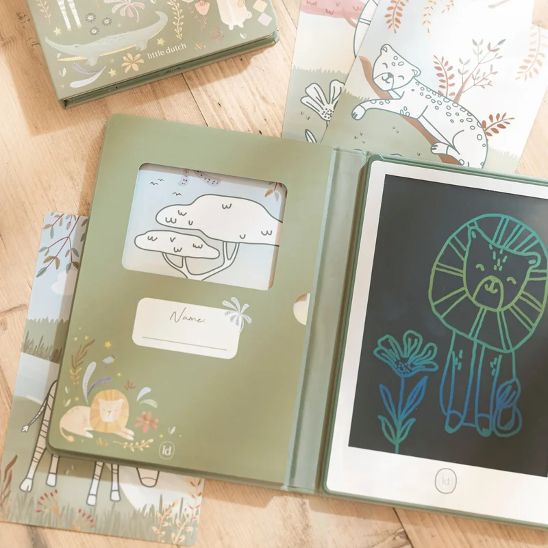 Tablet de dibujo Verde Safari Friends · Little Dutch